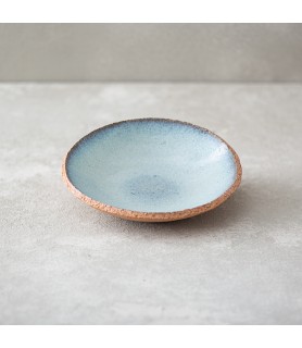 Plato hondo en cerámica azul